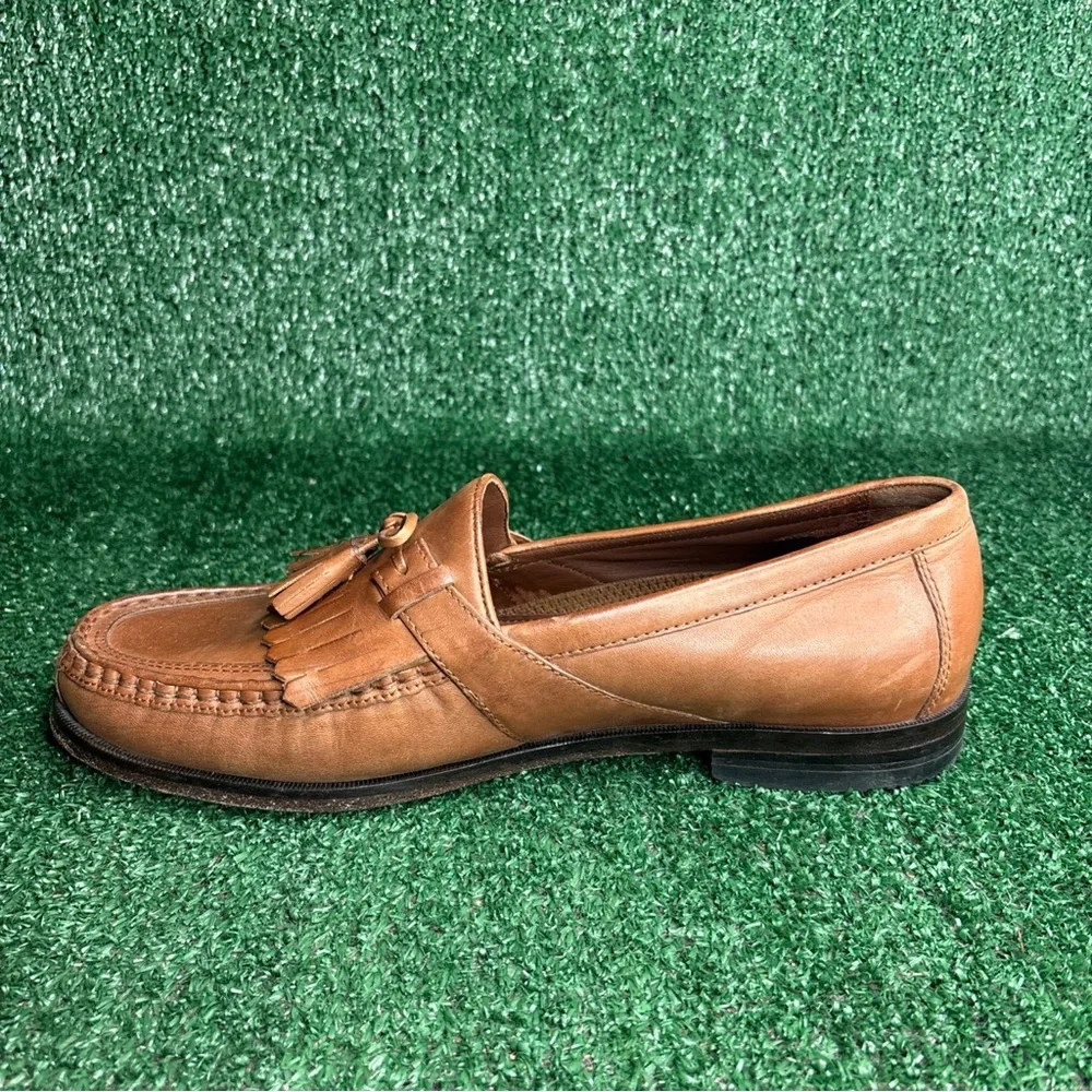 Johnston & Murphy Slip On Tassel Dress Loafers‎ Brown Mens Size 11.5 M